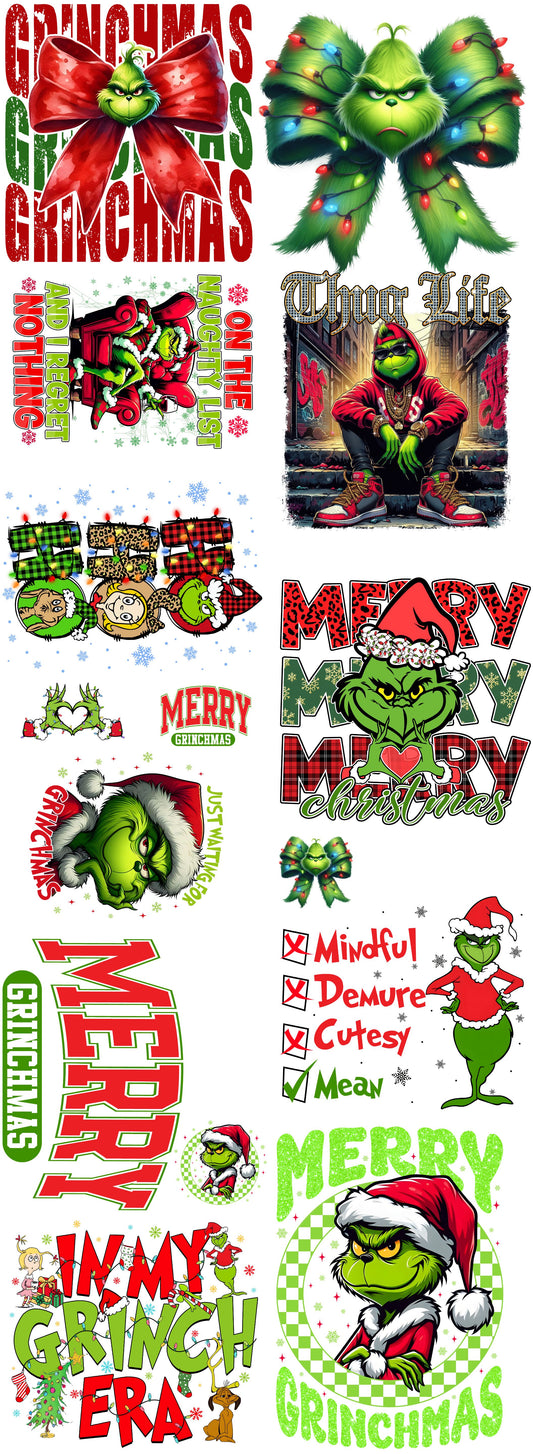 Red/Green Monster Christmas| Pre-Made Gangsheet