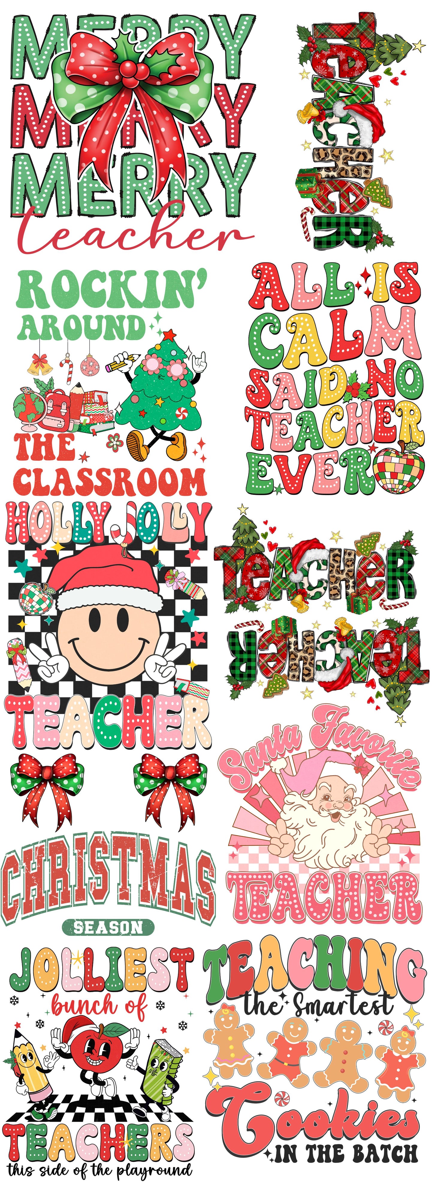 Teacher Christmas| Pre-Made Gangsheet