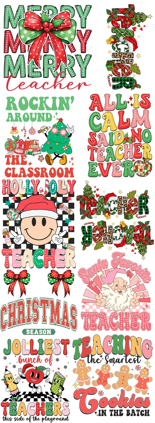 Teacher Christmas| Pre-Made Gangsheet