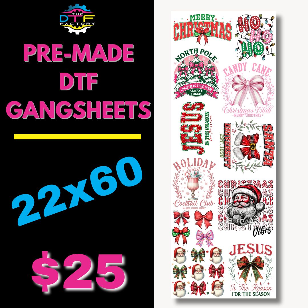 Christmas Bows | Pre-Made Gangsheet