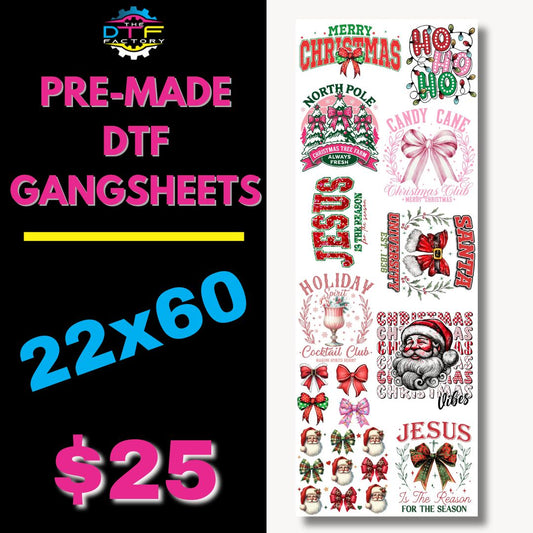 Christmas Bows | Pre-Made Gangsheet