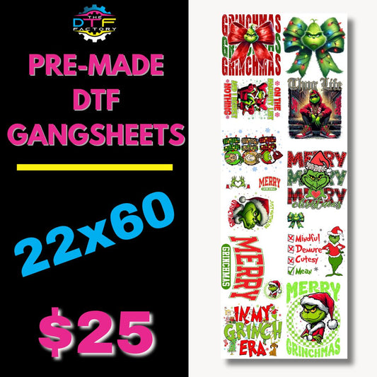 Red/Green Monster Christmas| Pre-Made Gangsheet