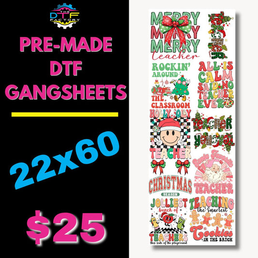 Teacher Christmas| Pre-Made Gangsheet